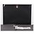 Thom Browne Clutch XL a tre strisce nera placcata oro Nero - vista 12