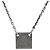 Gucci Collana con ciondolo quadrato in argento Marrone