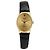 Rolex Reloj Cellini Small de cuero oval para mujer, Oro, Manual Negro