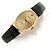 Rolex Reloj Cellini Small de cuero oval para mujer, Oro, Manual Negro - vista 22