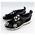 Fendi Slip-on con fiori perline nero - vista 3