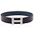 Hermès Constance Reversible Buckle Leather Strap Belt Blue - view 6