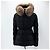 Moncler Jaqueta curta acolchoada de pele de raposa para mulher Multicor - vista 2