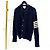 Thom Browne Diagonal Aran Zopfstrick-Cardigan Navy Blau