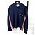 Thom Browne Shetland Crewneck Strickpullover mit drei Streifen Navy - Ansicht 2