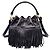 Saint Laurent Bucket in pelle nera Nero - vista 5