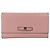 Gucci Sima Lederlanger Geldbeutel mit rosa Schleife Pink