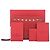 Valentino Red Leather Rockstud Zip Wallet