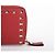Valentino Red Leather Rockstud Zip Wallet - view 7