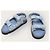 Louis Vuitton Sandali piatti in denim Monogram Paseo Velcro Blu - vista 3