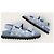 Louis Vuitton Sandali piatti in denim Monogram Paseo Velcro Blu - vista 5
