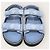 Louis Vuitton Sandali piatti in denim Monogram Paseo Velcro Blu - vista 6