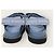 Louis Vuitton Sandali piatti in denim Monogram Paseo Velcro Blu - vista 7