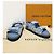 Louis Vuitton Sandali piatti in denim Monogram Paseo Velcro Blu - vista 8