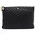 Chanel Portachiavi e pochette Chevron Caviar Nero