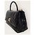 Chanel Medium Black Vintage Calfskin Chevron Coco Handle Nero - vista 3