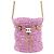 Chanel Borsa Bucket in Tweed Season con Logo CC Rosa