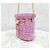 Chanel Borsa Bucket in Tweed Season con Logo CC Rosa - vista 2