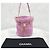Chanel Borsa Bucket in Tweed Season con Logo CC Rosa - vista 9