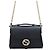 Gucci Interlocking Top Handle Leder Schultertasche mit Kette Schwarz