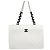 Chanel Borsa Shopper CC Logo White Caviar con catena Large Series Bianco