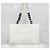 Chanel Borsa Shopper CC Logo White Caviar con catena Large Series Bianco - vista 3