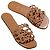 Loewe Slide Petal Anagram in pelle di vitello morbida Marrone