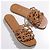 Loewe Slide Petal Anagram in pelle di vitello morbida Marrone - vista 3