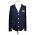 Gucci Cardigan mit besticktem Logo Navy Blau