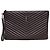 Saint Laurent Clutch Matelassé YSL bordeaux e argento Rosso