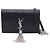 Saint Laurent Borsa a tracolla WOC Crocodile Kate con nappa Nero