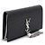 Saint Laurent Borsa a tracolla WOC Crocodile Kate con nappa Nero - vista 2