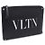 Valentino Portafoglio e clutch in pelle di vitello VLTN Document Case Nero - vista 2