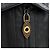 Louis Vuitton Abito in pelle a righe con zip Nero - vista 4