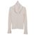 Hermès Strickwärmer aus Woll-Kaschmir-Mischung, Farbe Ivory, Größe Weiß