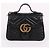 Gucci Mini borsa a mano GG Marmont con catena Nero - vista 2