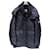 Moncler Giacca lunga imbottita con cappuccio e patch Logo Navy Blu  - vista 1