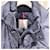 Moncler Giacca lunga imbottita con cappuccio e patch Logo Navy Blu  - vista 2