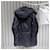 Moncler Giacca lunga imbottita con cappuccio e patch Logo Navy Blu  - vista 4