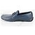 Salvatore Ferragamo Mocassino in pelle blu navy - vista 5