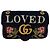 Gucci Borsa a tracolla Marmont Medium Velvet LOVE Pearl Flora Nero