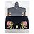 Gucci Borsa a tracolla Marmont Medium Velvet LOVE Pearl Flora Nero - vista 17