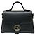 Gucci Interlocking Leather Top Handle Chain Shoulder Bag Black