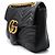 Gucci Borsa a Spalla Marmont Matelassé Nero - vista 2