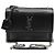 Saint Laurent Borsa a tracolla con catena media Monogram Sunset nero e argento