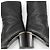 Chanel Mid Boots aus schwarzem Leder mit goldfarbenem CC-Logo - Ansicht 8