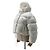 Prada Wandelbare kurze gesteppte Damenjacke Silber