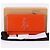 Saint Laurent Clutch Belle Du Jour in vernice arancione - vista 10