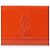 Saint Laurent Clutch Belle Du Jour in vernice arancione - vista 2