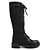 Prada Botas altas con cordones de nailon cepillado Negro